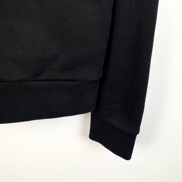 H11428 Moncler masked black pattern printed logo patch hooded drawstring long-sl - Picture 4 of 8